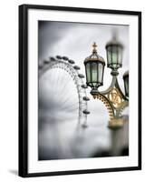 Royal Lamppost UK and London Eye - Millennium Wheel - London - UK - England - United Kingdom-Philippe Hugonnard-Framed Photographic Print