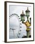 Royal Lamppost UK and London Eye - Millennium Wheel - London - UK - England - United Kingdom-Philippe Hugonnard-Framed Photographic Print