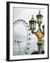 Royal Lamppost UK and London Eye - Millennium Wheel - London - UK - England - United Kingdom-Philippe Hugonnard-Framed Photographic Print