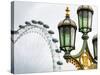 Royal Lamppost UK and London Eye - Millennium Wheel - London - UK - England - United Kingdom-Philippe Hugonnard-Stretched Canvas