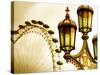 Royal Lamppost UK and London Eye - Millennium Wheel - London - UK - England - United Kingdom-Philippe Hugonnard-Stretched Canvas