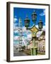 Royal Lamppost UK and London Eye - Millennium Wheel - London - UK - England - United Kingdom-Philippe Hugonnard-Framed Photographic Print