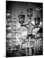Royal Lamppost UK and London Eye - Millennium Wheel - London - UK - England - United Kingdom-Philippe Hugonnard-Mounted Photographic Print
