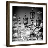 Royal Lamppost UK and London Eye - Millennium Wheel - London - UK - England - United Kingdom-Philippe Hugonnard-Framed Photographic Print