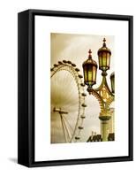 Royal Lamppost UK and London Eye - Millennium Wheel - London - UK - England - United Kingdom-Philippe Hugonnard-Framed Stretched Canvas