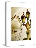 Royal Lamppost UK and London Eye - Millennium Wheel - London - UK - England - United Kingdom-Philippe Hugonnard-Stretched Canvas