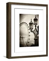 Royal Lamppost UK and London Eye - Millennium Wheel - London - UK - England - United Kingdom-Philippe Hugonnard-Framed Art Print