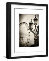 Royal Lamppost UK and London Eye - Millennium Wheel - London - UK - England - United Kingdom-Philippe Hugonnard-Framed Art Print