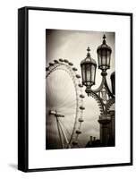 Royal Lamppost UK and London Eye - Millennium Wheel - London - UK - England - United Kingdom-Philippe Hugonnard-Framed Stretched Canvas