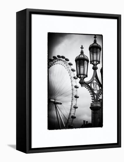 Royal Lamppost UK and London Eye - Millennium Wheel - London - UK - England - United Kingdom-Philippe Hugonnard-Framed Stretched Canvas