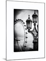 Royal Lamppost UK and London Eye - Millennium Wheel - London - UK - England - United Kingdom-Philippe Hugonnard-Mounted Art Print