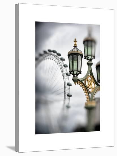 Royal Lamppost UK and London Eye - Millennium Wheel - London - UK - England - United Kingdom-Philippe Hugonnard-Stretched Canvas