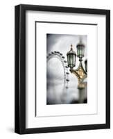 Royal Lamppost UK and London Eye - Millennium Wheel - London - UK - England - United Kingdom-Philippe Hugonnard-Framed Art Print