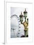 Royal Lamppost UK and London Eye - Millennium Wheel - London - UK - England - United Kingdom-Philippe Hugonnard-Framed Art Print