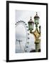 Royal Lamppost UK and London Eye - Millennium Wheel - London - UK - England - United Kingdom-Philippe Hugonnard-Framed Art Print