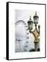 Royal Lamppost UK and London Eye - Millennium Wheel - London - UK - England - United Kingdom-Philippe Hugonnard-Framed Stretched Canvas