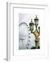 Royal Lamppost UK and London Eye - Millennium Wheel - London - UK - England - United Kingdom-Philippe Hugonnard-Framed Art Print