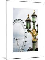 Royal Lamppost UK and London Eye - Millennium Wheel - London - UK - England - United Kingdom-Philippe Hugonnard-Mounted Art Print