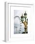 Royal Lamppost UK and London Eye - Millennium Wheel - London - UK - England - United Kingdom-Philippe Hugonnard-Framed Art Print