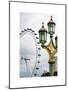 Royal Lamppost UK and London Eye - Millennium Wheel - London - UK - England - United Kingdom-Philippe Hugonnard-Mounted Art Print