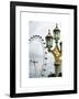 Royal Lamppost UK and London Eye - Millennium Wheel - London - UK - England - United Kingdom-Philippe Hugonnard-Framed Art Print