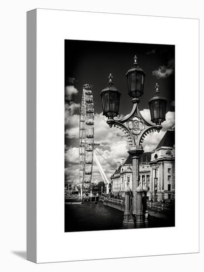 Royal Lamppost UK and London Eye - Millennium Wheel - London - UK - England - United Kingdom-Philippe Hugonnard-Stretched Canvas