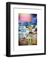 Royal Lamppost UK and London Eye - Millennium Wheel - London - UK - England - United Kingdom-Philippe Hugonnard-Framed Art Print