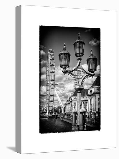 Royal Lamppost UK and London Eye - Millennium Wheel - London - UK - England - United Kingdom-Philippe Hugonnard-Stretched Canvas