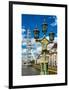 Royal Lamppost UK and London Eye - Millennium Wheel - London - UK - England - United Kingdom-Philippe Hugonnard-Framed Art Print