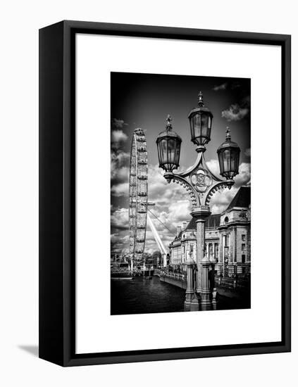 Royal Lamppost UK and London Eye - Millennium Wheel - London - UK - England - United Kingdom-Philippe Hugonnard-Framed Stretched Canvas