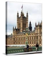 Royal Lamppost UK and the Palace of Westminster - London - UK - England - United Kingdom - Europe-Philippe Hugonnard-Stretched Canvas