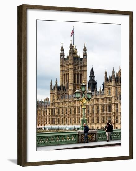 Royal Lamppost UK and the Palace of Westminster - London - UK - England - United Kingdom - Europe-Philippe Hugonnard-Framed Photographic Print