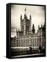 Royal Lamppost UK and the Palace of Westminster - London - UK - England - United Kingdom - Europe-Philippe Hugonnard-Framed Stretched Canvas
