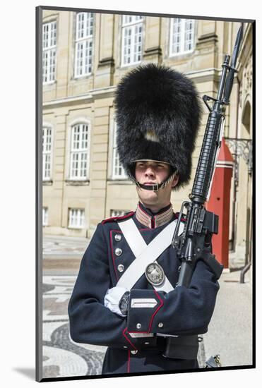 Royal Life Guard, Amalienborg, Winter Home of the Danish Royal Family, Copenhagen, Denmark-Michael Runkel-Mounted Photographic Print