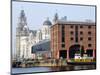 Royal Liver Building and Albert Docks, UNESCO World Heritage Site, Liverpool, Merseyside, England, -Chris Hepburn-Mounted Photographic Print