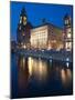 Royal Liver Building at Dusk, Pier Head, UNESCO World Heritage Site, Liverpool, Merseyside, England-Chris Hepburn-Mounted Photographic Print