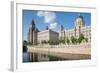 Royal Liver Building, Cunard Building and Port of Liverpool Building, UNESCO World Heritage Site-Frank Fell-Framed Photographic Print