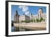 Royal Liver Building, Cunard Building and Port of Liverpool Building, UNESCO World Heritage Site-Frank Fell-Framed Photographic Print