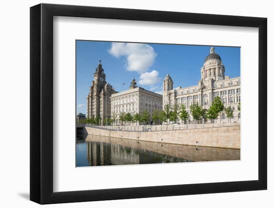 Royal Liver Building, Cunard Building and Port of Liverpool Building, UNESCO World Heritage Site-Frank Fell-Framed Photographic Print