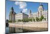 Royal Liver Building, Cunard Building and Port of Liverpool Building, UNESCO World Heritage Site-Frank Fell-Mounted Photographic Print