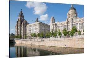 Royal Liver Building, Cunard Building and Port of Liverpool Building, UNESCO World Heritage Site-Frank Fell-Stretched Canvas