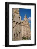 Royal Liver Building, Pier Head, UNESCO World Heritage Site, Liverpool, Merseyside-Frank Fell-Framed Photographic Print