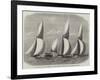 Royal London Yacht Club Cutter-Match, the Niobe, Sphinx, and Vindex Off Coalhouse Point-Edwin Weedon-Framed Giclee Print