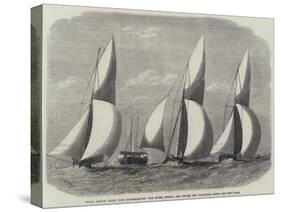 Royal London Yacht Club Cutter-Match, the Niobe, Sphinx, and Vindex Off Coalhouse Point-Edwin Weedon-Stretched Canvas