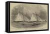 Royal London Yacht Club Match, the Start from Erith-Edwin Weedon-Framed Stretched Canvas