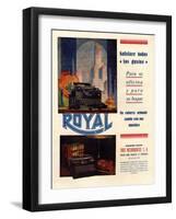 Royal, Magazine Advertisement, Spain, 1950-null-Framed Giclee Print