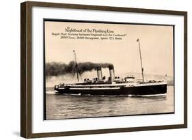 Royal Mail Lines, Nightboat, Flushing Line, Steamer-null-Framed Giclee Print