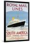 Royal Mail Lines to South America Poster-Jarvis-Framed Giclee Print