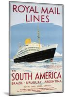 Royal Mail Lines to South America Poster-Jarvis-Mounted Giclee Print