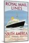 Royal Mail Lines to South America Poster-Jarvis-Mounted Giclee Print